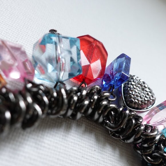 Vibrant Multi-Color Beaded Charm Bracelet - Picture 8 of 10